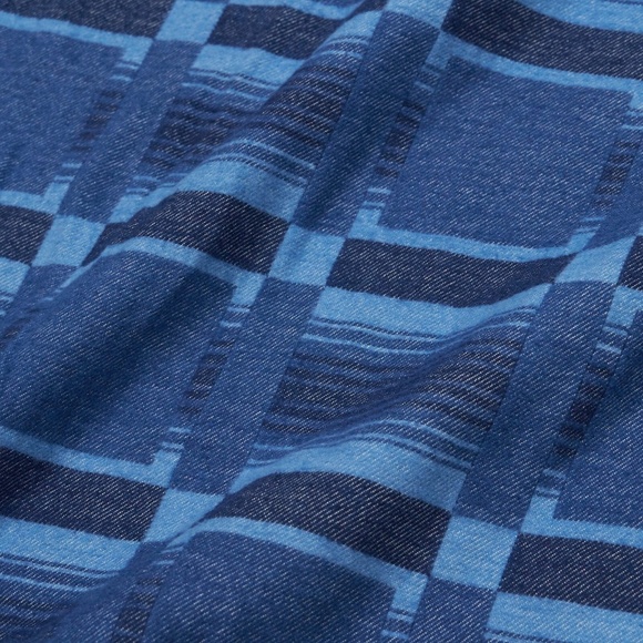 RRL® Ralph Lauren Indigo Blue Jacquard Western Camp Throw Blanket - Picture 4 of 4